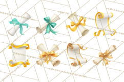 Graduation Diploma Clipart PNG, Classic Diploma Scroll Product Image 5