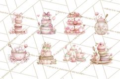Tea Party Dreams PNG, Girly Pastel Desserts Teacups Clipart Product Image 2