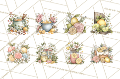 Citrus Kitchen Cottagecore PNG, Rustic Citrus Clipart, Lemon Product Image 6