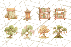 Whimsical Trees Clipart, Woodland Forest PNG, Wooden Png Product Image 2