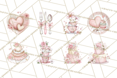 Tea Party Dreams PNG, Girly Pastel Desserts Teacups Clipart Product Image 3