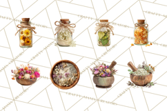 Herbal Apothecary Cottagecore PNG, Rustic Botanical Clipart Product Image 4