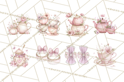 Tea Party Dreams PNG, Girly Pastel Desserts Teacups Clipart Product Image 7
