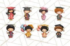 Kids Graduation Clipart PNG, Preschool Kindergarten Kids Product Image 2