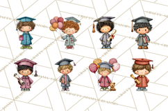 Kids Graduation Clipart PNG, Preschool Kindergarten Kids Product Image 3
