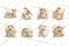 Easter Woodland Animals Clipart, Cute Fox Squirrel Png Product Image 2