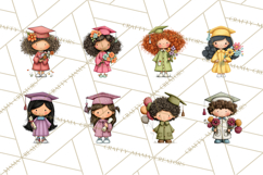 Kids Graduation Clipart PNG, Preschool Kindergarten Kids Product Image 5