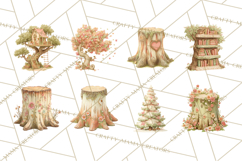 Whimsical Trees Clipart, Woodland Forest PNG, Wooden Png Product Image 4