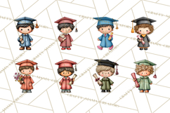 Kids Graduation Clipart PNG, Preschool Kindergarten Kids Product Image 6
