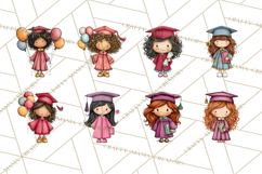 Kids Graduation Clipart PNG, Preschool Kindergarten Kids Product Image 8
