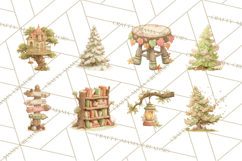 Whimsical Trees Clipart, Woodland Forest PNG, Wooden Png Product Image 3