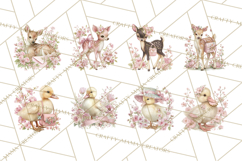 Pastel Cottagecore Animals Clipart, Cute Spring Animals Png Product Image 8