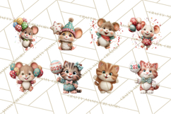 Cute New Year Clipart, Cartoon Animal New Year PNG Product Image 6