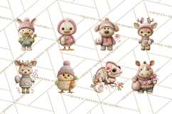 Yarn Animal Easter Clipart, Knitted Plush Easter Animals Png Product Image 2
