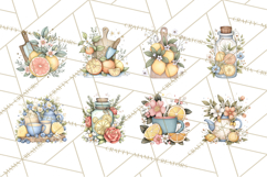 Citrus Kitchen Cottagecore PNG, Rustic Citrus Clipart, Lemon Product Image 4