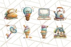 Pastel Everyday Icons Clipart PNG, Home And Lifestyle Png Product Image 4