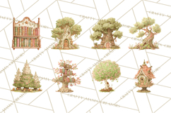 Whimsical Trees Clipart, Woodland Forest PNG, Wooden Png Product Image 8