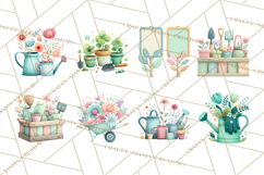Spring Garden Tools Clipart, Cute Gardening Tools PNG Product Image 2