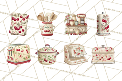 Farmhouse Cherry Kitchen Clipart, Rustic Cherry Kitchen Png Product Image 7
