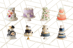 Birthday Cake Clipart, Tiered Cake PNG, Drip Cake PNG Product Image 3