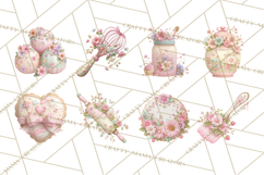 Sweet Treats Bakery Clipart, Pastel Dessert Clip Art Png Product Image 8