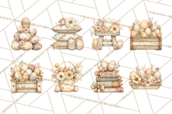 Vintage Easter Props Clipart PNG, Easter Eggs Printable Product Image 4