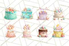 Cartoon Birthday Cake Clipart, Cute Realistic Cake PNG Product Image 5