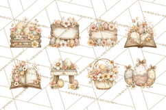 Vintage Easter Props Clipart PNG, Easter Eggs Printable Product Image 5