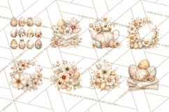 Vintage Easter Props Clipart PNG, Easter Eggs Printable Product Image 6