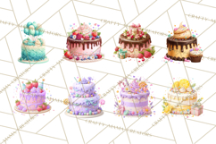 Cartoon Birthday Cake Clipart, Cute Realistic Cake PNG Product Image 8