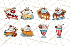 4th of July Retro Diner Clipart, Patriotic Americana Diner Product Image 7
