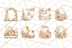 Vintage Easter Props Clipart PNG, Easter Eggs Printable Product Image 7