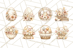 Vintage Easter Props Clipart PNG, Easter Eggs Printable Product Image 8