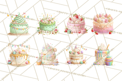 Cartoon Birthday Cake Clipart, Cute Realistic Cake PNG Product Image 7