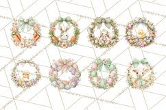 Spring Wreath Clipart PNG, Easter Wreath Clip Art Product Image 8