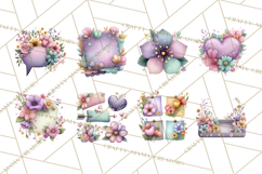 Pretty Stationery Clipart, Pastel Office Supplies Png Product Image 2