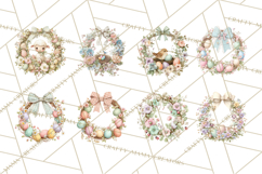 Spring Wreath Clipart PNG, Easter Wreath Clip Art Product Image 5
