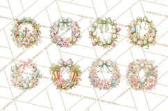 Spring Wreath Clipart PNG, Easter Wreath Clip Art Product Image 4