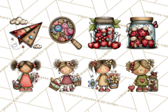 Spring Kids Clipart Playing Outdoors, Summer Children Png Product Image 4