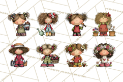 Spring Kids Clipart Playing Outdoors, Summer Children Png Product Image 6