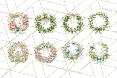Spring Wreath Clipart PNG, Easter Wreath Clip Art Product Image 2