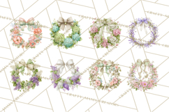 Spring Wreath Clipart PNG, Easter Wreath Clip Art Product Image 6