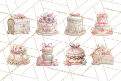 Sweet Treats Bakery Clipart, Pastel Dessert Clip Art Png Product Image 3