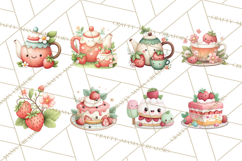 Strawberry Clipart, Kitchen Objects with Strawberries Png Product Image 3