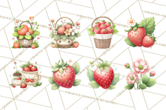Strawberry Clipart, Kitchen Objects with Strawberries Png Product Image 4