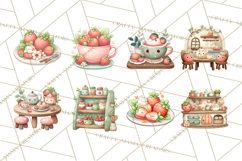 Strawberry Clipart, Kitchen Objects with Strawberries Png Product Image 6