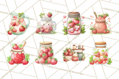 Strawberry Clipart, Kitchen Objects with Strawberries Png Product Image 7