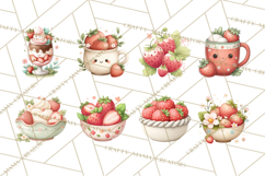 Strawberry Clipart, Kitchen Objects with Strawberries Png Product Image 8