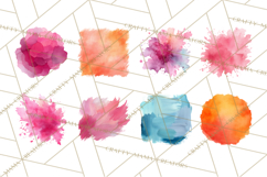 Watercolor Clipart, Abstract Watercolor Elements, Blobs Png Product Image 5