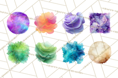 Watercolor Clipart, Abstract Watercolor Elements, Blobs Png Product Image 2